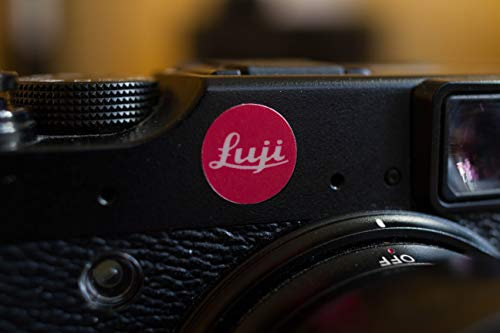 3x EppoBrand Fuji Aufkleber für Fujifilm X Series X10 X20 X30 X-Pro2 X-e2s Leica M Digital & Analog Kamera, Rot/Schwarz, 3 Stück, rot