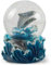 Elanze Designs Verspielte Delfin-Figur, 100 mm, Wasserkugel spielt Melodie blaue Donauwalzer