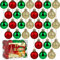 Ruisita 36 Pieces 30 mm Christmas Balls Decoration Shatterproof Christmas Tree Baubles Mini Christmas Hanging Ball for Holiday Wedding Party Decoration