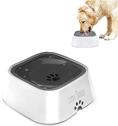 1 Chien Abreuvoir, Splash-Gratuit Gamelle, No Déversement Véhicule,Transporté, Chargeur Lent Eau Écuelle pour Chien sans Glissement pour Animaux Distributeur d'eau