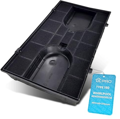 DL-pro Filtro ai carboni attivi per Whirlpool 484000008578 Wpro CHF190 FAT190 AEG Electrolux 9029793644 Type190