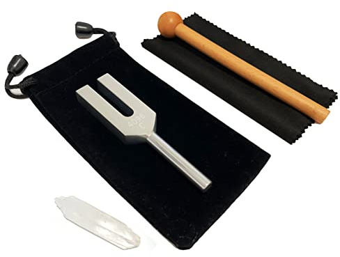 4096 Hz Tuning Fork, Crystal Tuning Fork for Healing, Medical-Grade with Wood Hammer and Soft Storage Bag