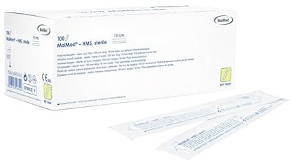 MaiMed 05901015 Sterile Mundspatel, 15cm x 1.8cm, 100 Stück
