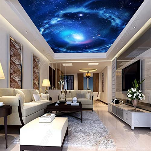 Tapete 3D Wandbild Universum Sternenhimmel Decke Fototapete 3D Effekt Vliestapete Wohnzimmer Schlafzimmer Wanddeko