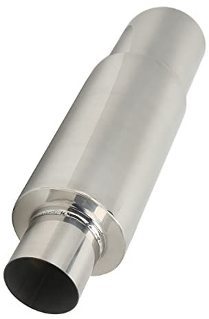 Silenziatore Auto, Universale Acciaio Inossidabile Punta Del Silenziatore Di Scarico, Ingresso 2,5 Uscita 3,5, per Alleviare La Contropressione, Le Vibrazioni