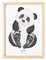 DEL MÀ Unique & Personal Baby Fußabdruck Bild Mit Rahmen Personalisiertes Tier Poster Für Babyzimmer Kinderzimmer (OHNE FARBE) (Panda, DIN A3 | Fußlänge 9-16cm | Alter 6 Mon. - 4 Jahre)