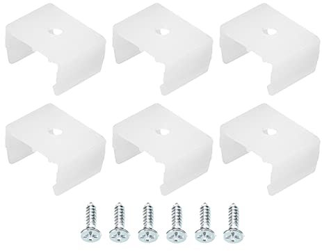 sourcing map 50 Stück wsserdichter LED-Lichtstreifenclips, Befestigungsklemmen, passend für 14 mm bis 17 mm Silikon LED-Lichtstreifenclips wsserdichter LED-Lichtstreifen, durchscheinend