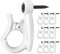 GEZIDEA Light Hanger Hooks,String Light Hooks,Screw-in Hooks for Hanging String Lights and Wire,Plants,Wind Chimes,White,20 Pack