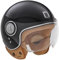 Nox Trendiger Jethelm für den Roller - Fashionhelm für Moped - Scooterhelm - Schnorchelhelm - Schwarz Glanz - L