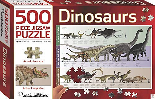 Curious Universe - Puzzlebilities Dinosaurier-Puzzle für Kinder, Lernpuzzle für Kinder, Lernpuzzle für Kinder im Alter von 6 bis 9 Jahren, 500 Teile