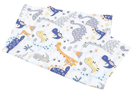 Homoyoyo Kissenbezug Cartoon-wurfkissenbezüge Nautische Kissenbezüge Dinosaurier-kissenbezüge Für Jungen Kissenbezüge Umschlag Verschluss Ende Baumwolle Denim Weiß Baby Tier Bettwäsche-Set