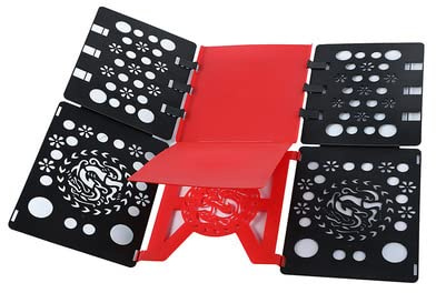 KHIRY Planche à Plier Le Linge, Planche à Plier, Organiseur Pliable à Rabat pour Adulte Plieuse à Vêtements Plieur Etement Chemise T-Shirt(Noir)