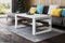 Design Couchtisch Multifunktion Arbeitstisch Tisch Nuo Ablage Esstisch, Farbe:Weiß matt - Walnuss Wenge