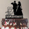 Military Mr Mrs Saluting Soldier With Bride Cake Topper, Name And Date Or Initials Wedding Anniversary, 6-7.8 Inch For Cake, Lover, Celebration
