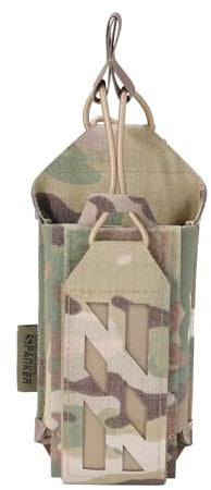 EXCELLENT ELITE SPANKER Tactical Molle Radio Pouch Nylon Adjustable Walkie Talkie with Elastic Cord Radio Holster for Police Security Rescue