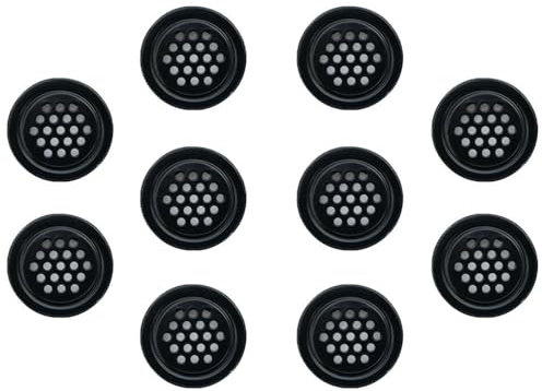 10 Pcs Stainless Steel Ventilation Cover, 35mm Plane Air Vent Grille Cupboard Ventilation Louver Mesh for Cabinet, Wardrobe and Bookshelf