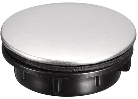 QUARKZMAN Cache Trou de Robinet d'Évier en Acier Inoxydable Brossé, Couvercle Trou Robinet pour Lavabo Espace de Comptoir de Cuisine, 1 Pcs (26-30mm de Diamètre)