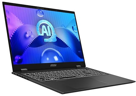 MSI Prestige 16 AI Studio B1VFG-033ES Ordenador portátil 16 QHD+ (Intel Core Ultra 9 185H, 16 RAM, 1TB SSD, RTX 4060-8GB, Windows 11 Home Advanced) Stellar Gray, Teclado QWERTY español