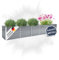 DELUKE Hochbeet für Garten Oskar Grau | 480x80x77cm | Verzinkter Stahl | Wetterfest | Gartenbeet Kräuterbeet Blumenbeet Beet hoch Frühbeet für Garten Gemüsebeet