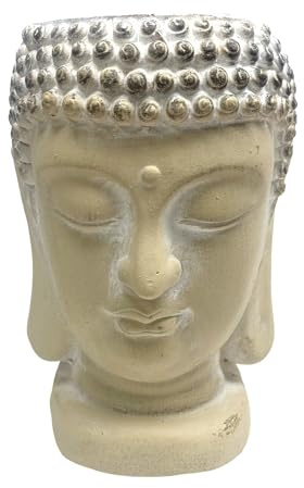Inconnue Flowerpot Buddha Van Steen 29 cm creme