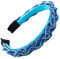 scicent Haarreif Modische Kreuz Stirnbänder für Frauen Strass Kristall Haarschmuck Hochzeit Party Mode Stirnband Dirndl für Mädchen Damen Rutschfeste Haarband - 27809