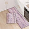 BWBIKE Alfombras y Tapetes de Cocina Antideslizantes Alfombras de Piso Lavables Juegos de Alfombras de Cocina Alfombrilla de Piso de Lavandería de 2 Piezas, Gris, 40 x 60 + 40 x 120 cm