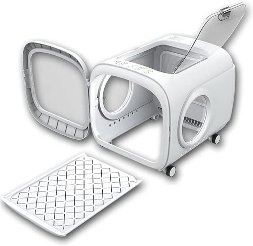 Soffiatore for animali domestici Toelettatura cani completamente automatica, Toelettatura animali domestici, Temperatura e tempo regolabili, Asciugatore silenzioso ad alta velocità for cani e gatti di