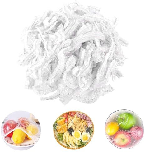 150 Pack Cling Film Bag, Food Covers Plastic Stretch, Food Storage Covers Lids, Universal Elastic Stretch Polyethylene Bowl Lids Kitchen Supplies for Meat/Fruit/Vegetable/Food Preservation.