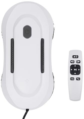 Intelligenter Fensterputzroboter, 72W 2800Pa Elektrischer Fernbedienung Fensterreiniger Roboter Automatischer Maschine mit Dual-Wasserspray Weiß 29.5 * 14.5 * 7.5cm