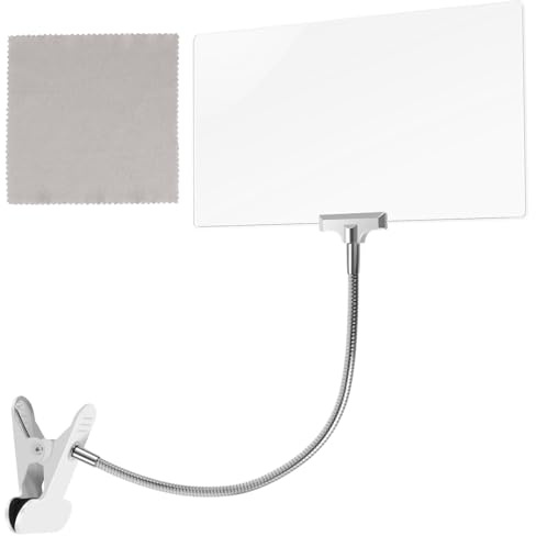 4X Magnifying Glass with Clip Hands-Free, Large Page Computer Screen Magnifier with 360 Degree Flexible Neck, Full Page Magnifying Glass for Reading Small Prints Crafting