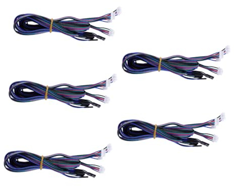 GETAJGHSD 5pièces Câbles Stepper Motor Imprimante Lot De Connecteurs Broches Avec Connecteurs Noirs Compatible Ramps Et Systèmes