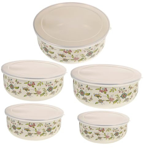 STOBAZA Schüssel-set Mit Deckel 5-teilig Rührschüsseln Mit Deckel Salatbehälter Servierschüssel-set