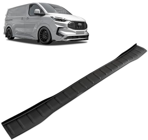Chromemaster | Protection de Pare-Chocs Arrière Compatible avec Ford Transit Custom 2023+ | Plastique ABS, Mat, Noir ; Protection de Seuil de Coffre pour Protéger Votre Voiture des Rayures