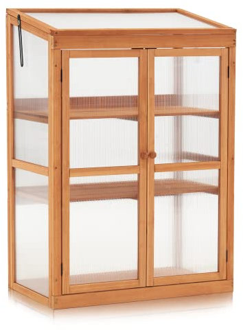 M MCombo 0760 Serre en Bois pour Balcon et Jardin, Petite Serre Greenhouse, résistante à l'hiver
