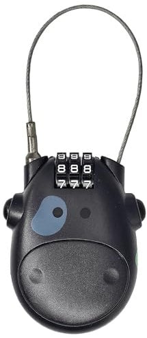 Samok® Kabelschloss & Gepäckschloss mit 3-stelligem Zahlencode [STAHLSEIL 75 CM LANG] - Handliches Zahlenschloss & Kabel-Schloss (7x5cm) E-Scooter, Fahrrad, Koffer, Fahrradtaschen & Rucksack (klein)