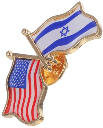 Broche de Revers Drapeau Israël États en Alliage pour Vêtements | Souvenir D’amitié, Usage Anniversaires et Fêtes Nationales, Badge Décoratif à Épingle pour Habits