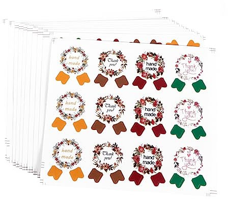 Housoutil Selbstklebende Lipgloss Etiketten 10 Stück Selbstgemacht Aufkleber für Lippenbalsam Leicht Abziehbar Dekoratives Design für Heimwerker Vielseitig Einsetzbar