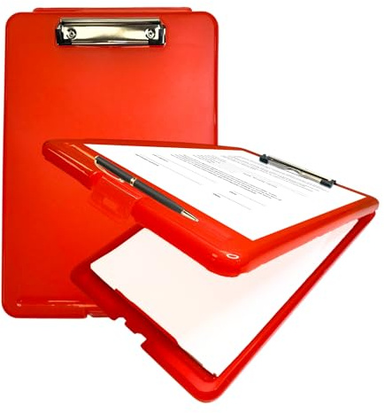 Klemmbrett-Box, A4, Rot, 2 Stück