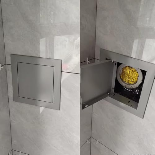 Blazea Revisionsklappe Dusch-Revisionsklappe, 15 20 25 30 35 40 45 50 55 60 cm Grau Quadratisch Revisionsklappe für Trockenbauwände, Federbelastet Klein Wand-Revisionsklappe(15x15cm)