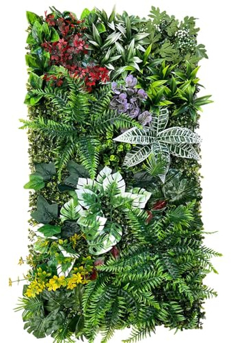Générique Panneau Mural végétal Artificiel 50 cm x 100 cm pour intérieur et extérieur, décoration Murale végétale pour Maison, Jardin, Bureau, Boutique, café, Mariage (H)