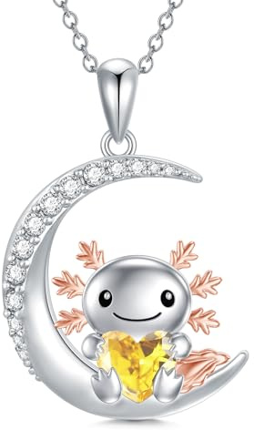 PROESS Tier Halskette 925 Sterling Silber Eule/Eichhörnchen/Elefant/Highland Cow Kette Tierschmuck Weihnachten Muttertag Geschenk für Damen