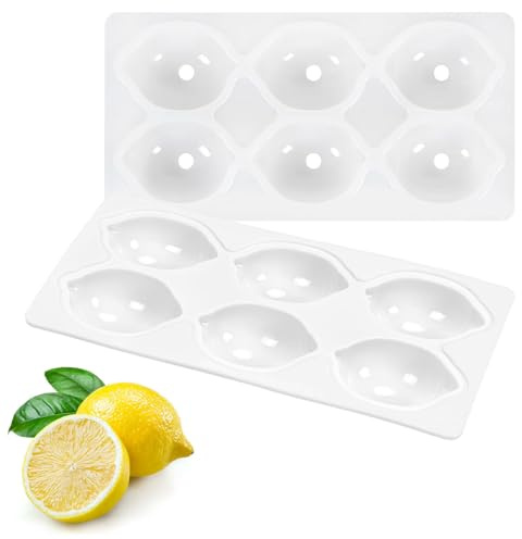 LAKPYN 1 PCS 195g moule trompe l'oeil fruit silicone au citron 3D En silicone Moule en silicone pour dessert, gâteau, fondant, fruits, sucre, bonbons, gelée, chocolats (A)