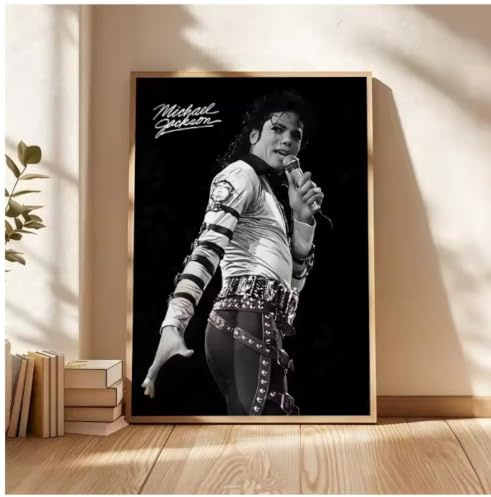 PHVRLG Poster Michael Jackson Musikalbum Auf Leinwand Ideal Als Wohnzimmer Oder Schlafzimmerdekoration 50 X 70 Cm, Ohne Rahmen