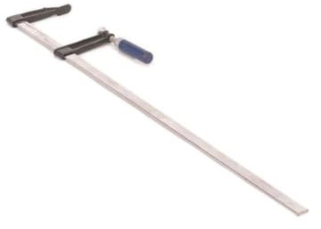 Toolland Schraubzwinge Bastler, Spannzwinge, Spanner, F-Zwinge, Klemme, Einhandzwinge für Holzbearbeitung, max. Öffnung 1000 mm, 1000 x 120 mm, 2000 g, ergonomischer Griff, Stahl/Holz