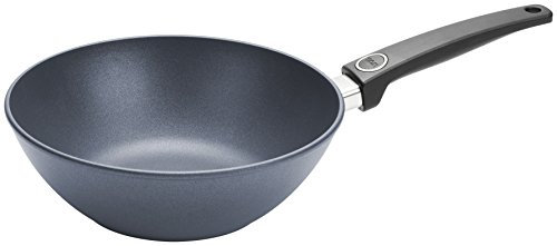 Woll Diamond Lite/Plus Wok anti-adhésif résistant aux rayures en fonte d'aluminium Wok 10.25 gris