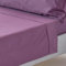 HOMESCAPES Perkal Bettlaken ohne Gummizug lila 275x275 cm, Baumwoll-Betttuch ohne Spannrand, Haustuch ägyptische Baumwolle