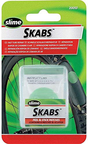 Slime Skabs 6 Peel & Stick Puncture Repair Patches for Bike Inner Tubes (Pack of 10)