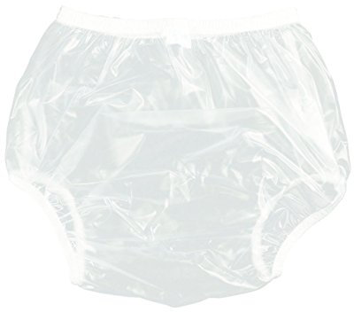 Haian Inkontinenz-Schlupfhose für Erwachsene, Kunststoff, transparent, Weiß, Größe L