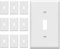 Enerlites 8811o-w – Interruptor toggle interruptor placa de pared, over-size, irrompible policarbonato, 10 unidades, plástico), color blanco
