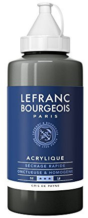 Lefranc & Bourgeois Fine Pintura Acrilica, Gris (Payne's Grey), 750 ml